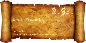 Urai Zsanett névjegykártya